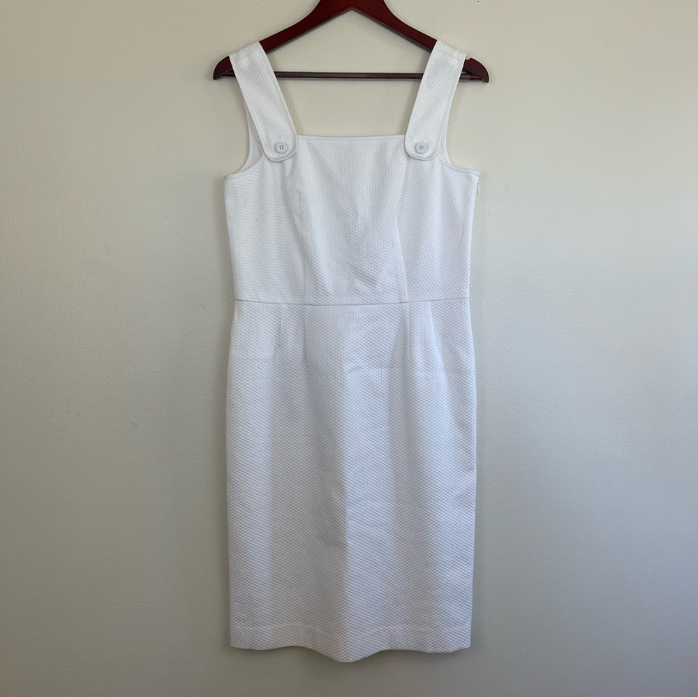 Pendleton White 100% Cotton Square Neck Sheath Sl… - image 1